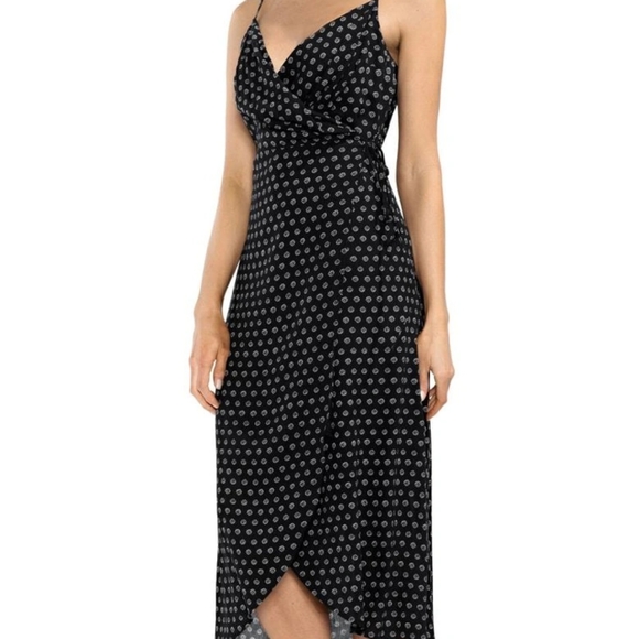 Vince Camuto Island Imprints Midi Wrap Dress Black XL - Picture 12 of 12